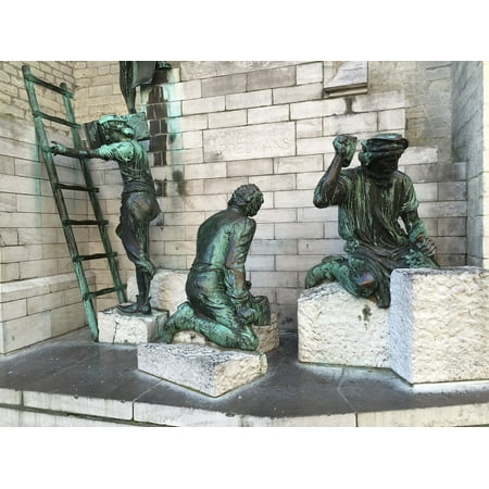 - LAMINATED POSTER Statue Antwerpen Bronze Sculpture Ladder Belgium Poster Print 24 x 36