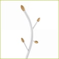 thumbnail image 2 of Coat Racks, Modern White Metal Standing Coat Rack with 9 Oak Hooks | White | Wood, 2 of 6
