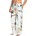 thumbnail image 2 of Balery Men'S Pretty Floral With Leaves Pants,Sleepwear Pants,Pajama Pants,Pj Bottoms Drawstring And Pockets-Small, 2 of 9