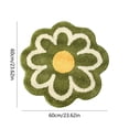 thumbnail image 3 of Holloyiver Cute Bath Mat, Soft Superfine Fiber Flower Bath Mat, 23.6 Inch Non Slip Water Absorbent Rug Bath Door Mats Rugs for Entrance Bedroom Kitchen Bathroom Toilet Floors (Green), 3 of 6
