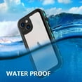 thumbnail image 2 of Dteck for iPhone 15 Case Waterproof - Built in Screen Protector IP68 Underwater Military Dropproof Dustproof Shockproof Full Body Protective Transparent Phone Cover,Blue, 2 of 7