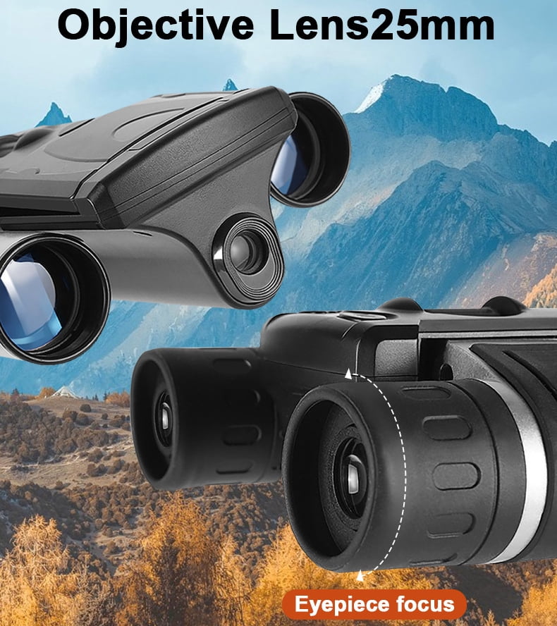 BekinTek 10x25 Digital Camcorder Binoculars with 2" LCD 10x Optical Zoom 8x Digital Zoom 40MP Photo 2.5K Video Recoder Camera for Bird Watching Concerts Sports Outside