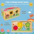 thumbnail image 4 of Caja de pañuelos para bebés Toy Montessori 6 en 1, cubo de actividades para más de 6 meses, 4 of 7