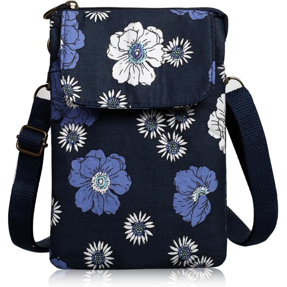 Cell Phone Crossbody Bag Purses Canvas Small Cross Body Purse Women Shoulder Handbags with Adjustable Strap