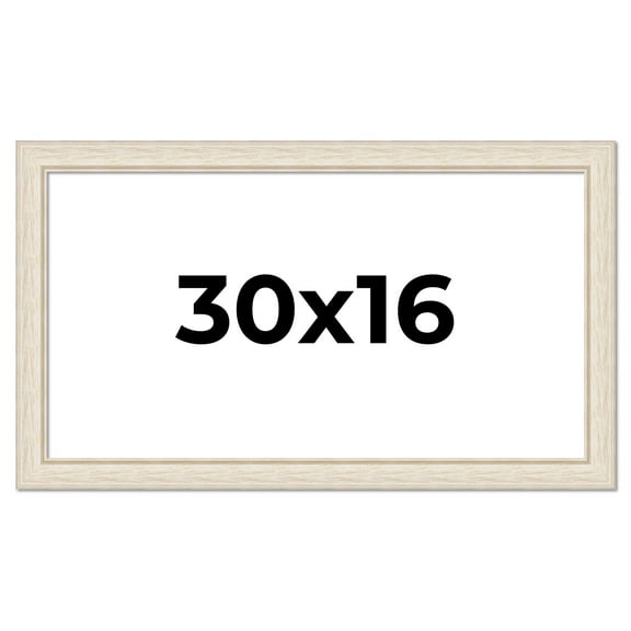 30x16 Frame White Real Wood Picture Frame Width 1.75 inches | Interior Frame Depth 0.5 inches |