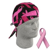 BALBOA ZBC02 Flydanna, 100 Cotton, Pink Ribbon, Black