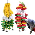 thumbnail image 3 of Yinanstore 1Piece Hanging Chewable Wooden Rope Toy For Medium Sized Parrots African , Type A, 3 of 8