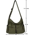 thumbnail image 7 of Kukuzhu Women Men Crossbody Shoulder Bag Large Hobo Bag with Multiple Pockets Canvas Messenger Tote Bag for Women and Men, 7 of 7