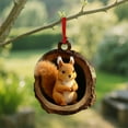 thumbnail image 4 of chaungfeng Animal Christmas Ornament, Forest Animal Christmas Decorations for Tree, 2D Acrylic Hanging Ornament, for Animal Lovers Gift (Squirrel), 4 of 5