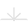 thumbnail image 4 of 96"W x 44"H x 2"D x 4"F, 11/12 Pitch, Kennewick Architectural Grade PVC Gable Bracket, 4 of 8
