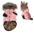 thumbnail image 4 of Dog Winter Coat, Cute Pink Skin Friendly Puppy Warm Jacket  For Cold Weather L, 4 of 8