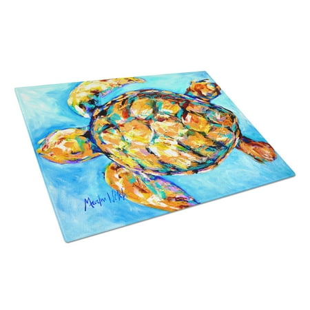 

Caroline s Treasures Sand Dance Turtle Glass Cutting Board Large