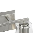 thumbnail image 4 of Vertex Collection Two-Light Brushed Nickel Clear Glass Contemporary Bath Light, 4 of 12