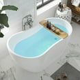 thumbnail image 3 of Vanity Art 54" Acrylic Freestanding Soaking Bathtub, 3 of 10
