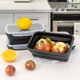 thumbnail image 4 of Juego de recipientes plegables de silicona para almacenamiento de alimentos con tapa y ventilación de aire, contenedores plegables para almuerzo, 4 of 4