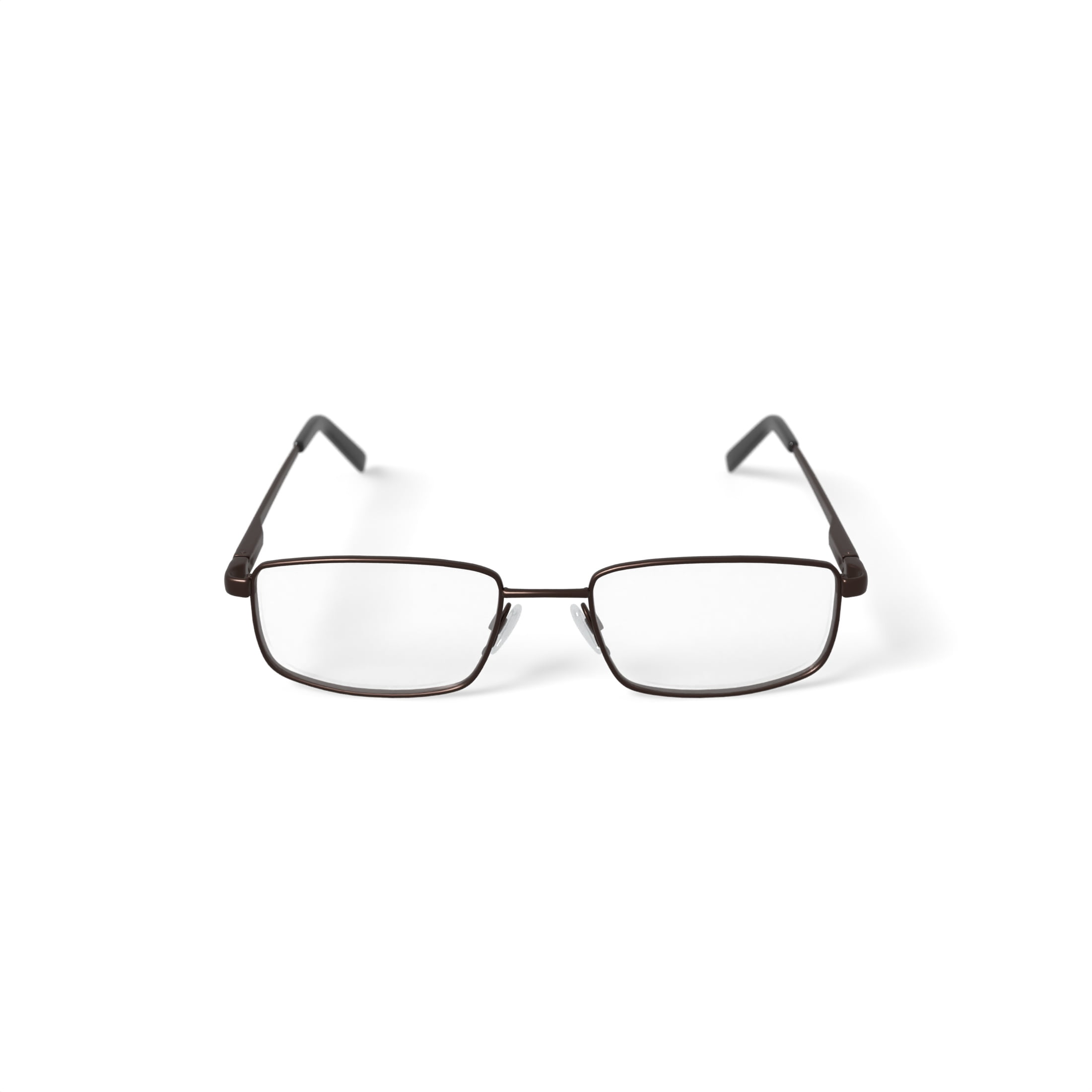 Adolfo Men's Rectangular Prescription Eyeglasses with Case, Bronze