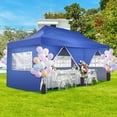 thumbnail image 5 of Ainfox 10x20 Heavy Duty Pop up Canopy Tent with Sidewalls and Weighted Sandbags, Outdoor Shade Instant Folding Event Gazebo with Wheeled Bag,Blue, 5 of 8