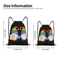 thumbnail image 2 of Balery Happy Pride Gnome Pattern Drawstring Backpack Bag Sport Gym Sackpack Cinch Bags Pattern Drawstring Backpack Bag Sport Gym Sackpack Cinch Bags -Small, 2 of 6