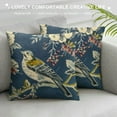 thumbnail image 3 of Qinduosi Pillow Covers Set of ,Flower and Bird Blue Pillow Cover Decor Linen Outdoor Pillows Suitable for Couch Pillows Living Room Bedroom, 3 of 5