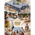 thumbnail image 5 of Blue Aztec Table Cloth, Boho Southwest Farmhouse Ethnic Motifs Waterproof Tablecloth for Rectangle Tables, Reusable Washable Fabric Table Cover for Restaurant Kitchen Dining Tables 60"x120", 5 of 6