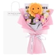 thumbnail image 1 of Ramo de Flores de Ganchillo Uxcell, Lazos de Girasol Hechos a Mano con Bolsa de Regalo para Decoración del Hogar DIY [Rosa], 1 of 6