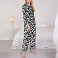 thumbnail image 2 of Bingfone Womens Pajama Sets Ying Yang Checkered Print,Long Sleeve Loungewear Pajamas Set-Large, 2 of 8