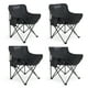 thumbnail image 1 of Silla Plegable para Camping Pesca Playa y Exteriores de Lona Impermebale Ligera Silla para Exterior Ergonomica con Estructura de Acero y Funda Transportadora Set de 4 Sillas (Negro), 1 of 5
