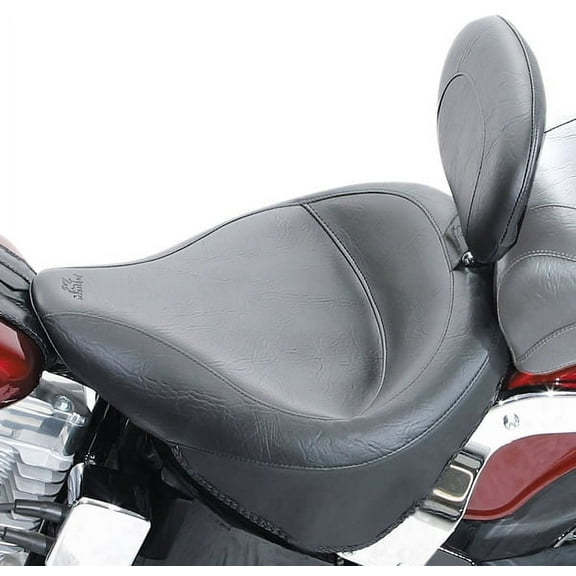 Mustang Wide Vintage Solo Seat w/Driver Backrest (79742)