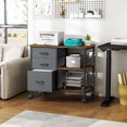 thumbnail image 4 of JIOABL 3-Drawer Mobile File Cabinet - Stylish Rolling Storage Solution with Open Shelf for Home Office, Rust, 4 of 8