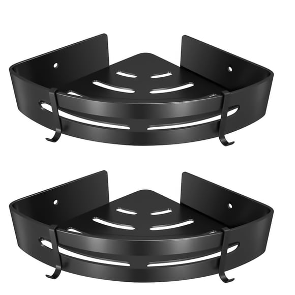 KAKOWELY Corner Shelf 2pcs Stainless Steel Shower Corner Shelves Bathroom Wall Caddy Storage Rack11.22"X8.07"X1.65"