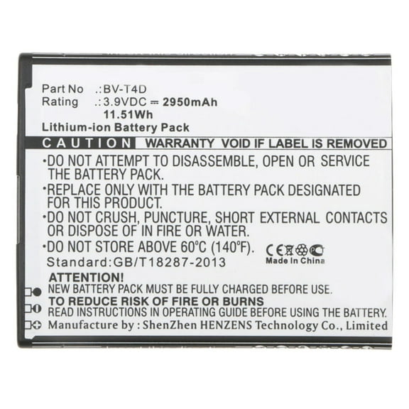 Batteries N Accessories BNA-WB-L3442 Cell Phone Battery - Li-Ion, 3.9V, 2950 mAh, Ultra High Capacity Battery - Replacement for Microsoft BV-T4D Battery
