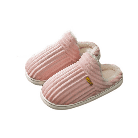

JUSTUP Slippers for Womens Warm Memory Foam Anti-Slip House Shoes Comfortable Cotton Slippers Home（6.5-7）