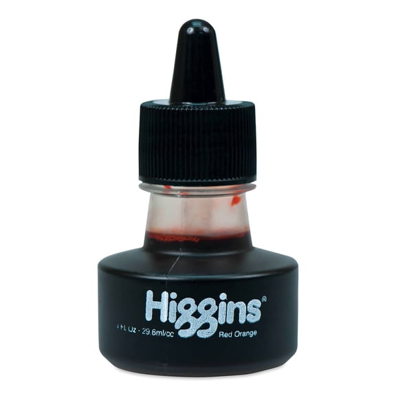 HIGGINS INK RED ORANGE 1 OZ