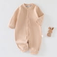 thumbnail image 2 of felwors Unisex Newborn Baby Jumpsuit Pure Cotton Long Sleeve Baby Outfit Soft Comfortable Baby Clothes for Boys and Girls, 2 of 7