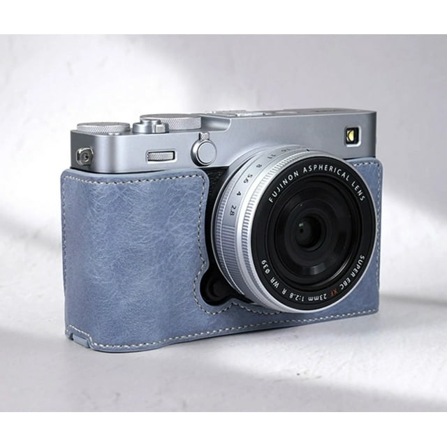 GadgetCom Half Case Compatible with FUJIFILM X-E5 XE5 , Anti-Slip PU Leather Camera Shell Cover