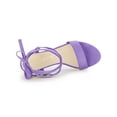 thumbnail image 4 of BLISSFUL STEP Sandales à Talons Hauts Blocs à Bout Ouvert à Lacets pour Femmes Violet 8,5, 4 of 7