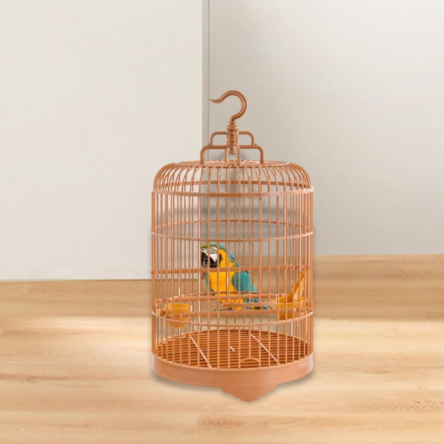 Jaula para pájaros, nido para casa de pájaros con gancho para colgar, comedero para pájaros, duradero, ligero, soporte para loros, jaula para pájaros,