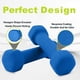 thumbnail image 2 of Juego de 2 mancuernas de ejercicio físico para gimnasio en casa, pesas sin mano, hexagonales, color azul real, 3 libras, 2 of 6