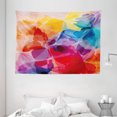 thumbnail image 1 of Art Tapestry, Blurry Big Flower Petals with Hazy Brush Effect Vibrant Watercolor Pastel Artful Design, Wall Hanging for Bedroom Living Room Dorm Decor, 80W X 60L Inches, Multicolor, by Ambesonne, 1 of 2