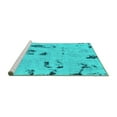 thumbnail image 2 of Ahgly Company Machine Washable Indoor Rectangle Persian Turquoise Blue Bohemian Area Rugs, 8' x 12', 2 of 4