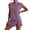 Purple, variant on YUEHUA Two Piece Skirt Sets for Women 2026 Summer Travel Outfits Tennis Skirt Crew Neck Top Workout Tracksuits Short Sets