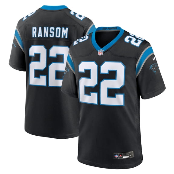 Men's Nike Lathan Ransom Black Carolina Panthers Team Game Jersey