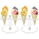 thumbnail image 1 of Soporte para cono de helado, soporte transparente para alimentos con 4 orificios, paquete de 2 TUNC Sencillez, 1 of 5