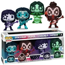 KISS Collectible 2025 Funko Exclusive Pop Rocks Color Spotlight 4-Pack Figures