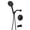 Matte Black, variant on SUMERAIN Complete Tub Shower Faucet Set with 6-Spray Handheld Filtered Shower,Matte Black Shower System with Tub Spout