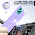 thumbnail image 6 of TECH CIRCLE iPhone12 pro max case with Stand, Compatible  Magnetic Car Mount,Lightweight Case with Detachable With Drop Lens Camera Protection Soft TPU Case for iPhone12 pro max,Purple + Min, 6 of 7