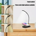 thumbnail image 5 of shyuyusa LED Eye Protection Desk Lamp Student Reading Wireless Charging Desk Lamp with USB Charging Port & Clock,Children's Bedroom 3Class To Adjust Night Reading Lamp10W Wireless Charging, 5 of 8