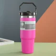 thumbnail image 3 of Vaso Térmico De 30oz Acero Inoxidable&nbsp;con Popote Y Asa, 3 of 7
