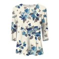 thumbnail image 1 of Gibobby Playera Termica Para Mujer Impreso Tie Dye manga larga damas Top cuello redondo camiseta S 2XL Tops（Beige， L), 1 of 4