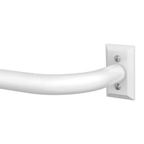 OLV Curtain Rods Wrap Around 28-48" Adjustable French Metal Large End Rods,White